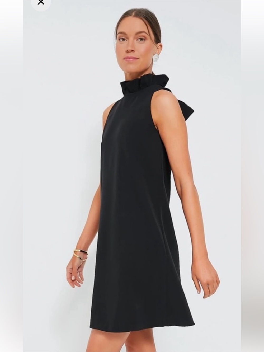 Tuckernuck Pomander Place Blythe Ruffle Swing Black Dress NWOT Size Large - Picture 2 of 8